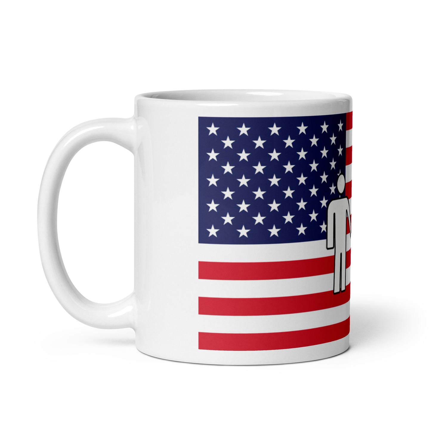 White glossy mug