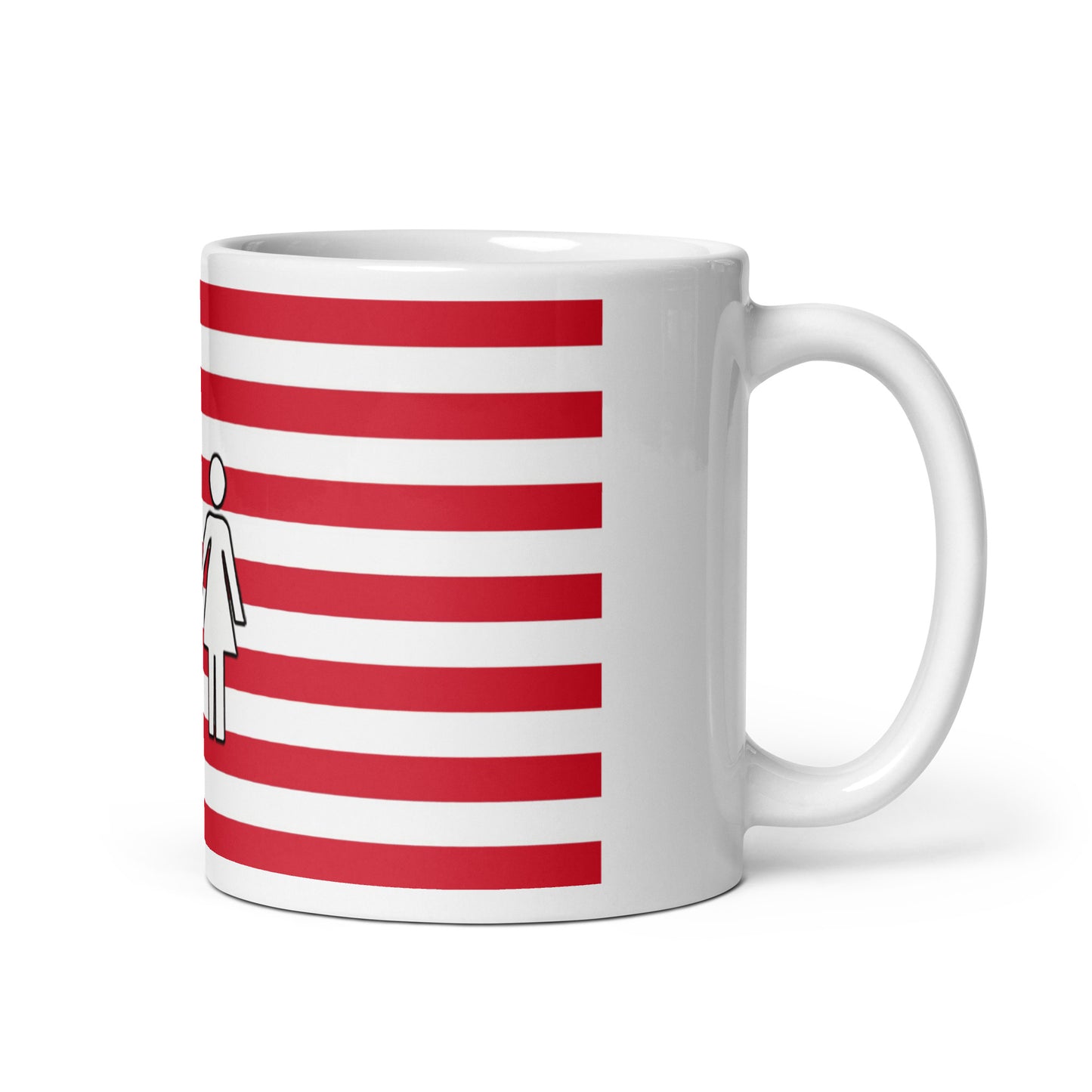 White glossy mug