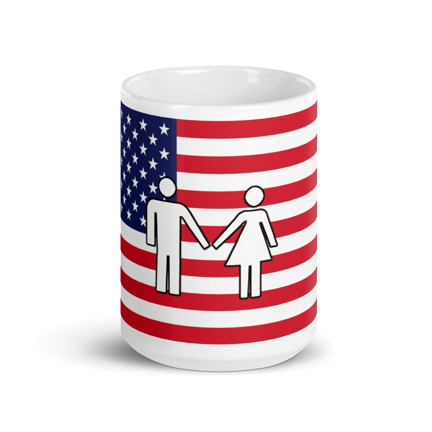 White glossy mug