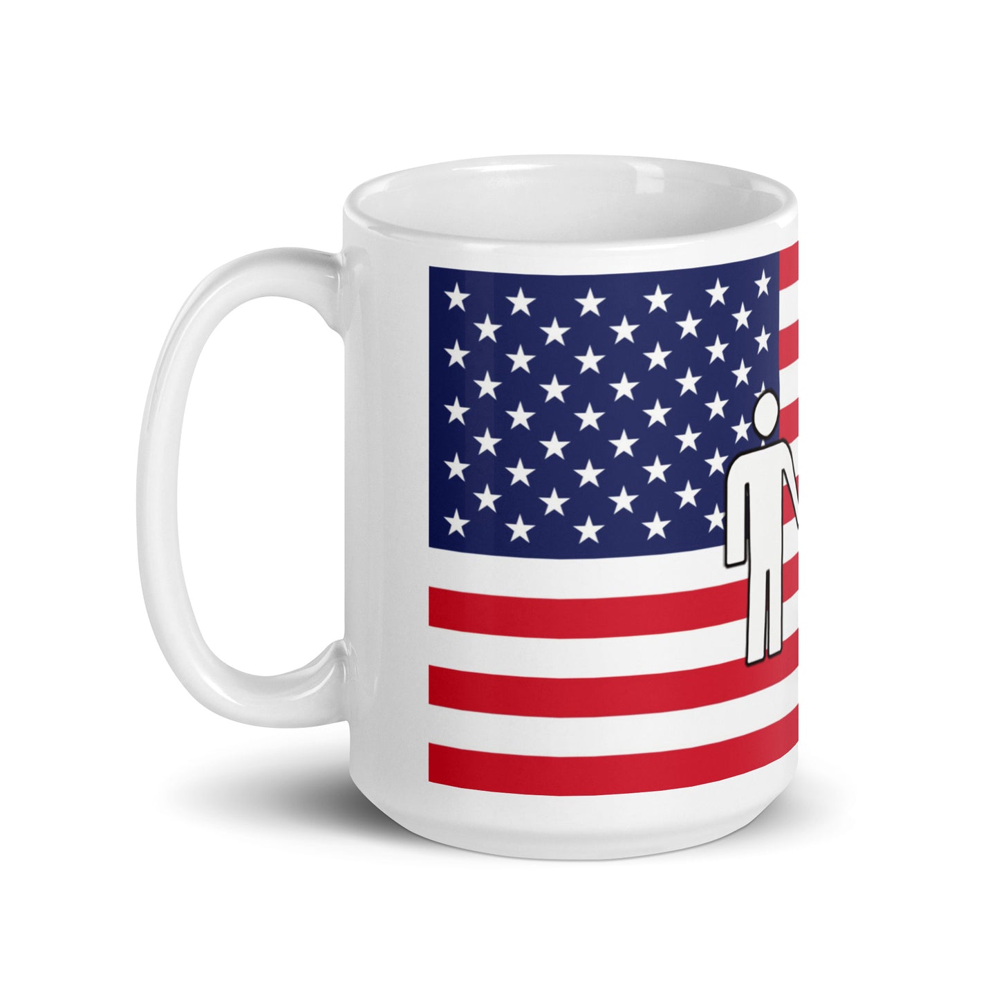 White glossy mug