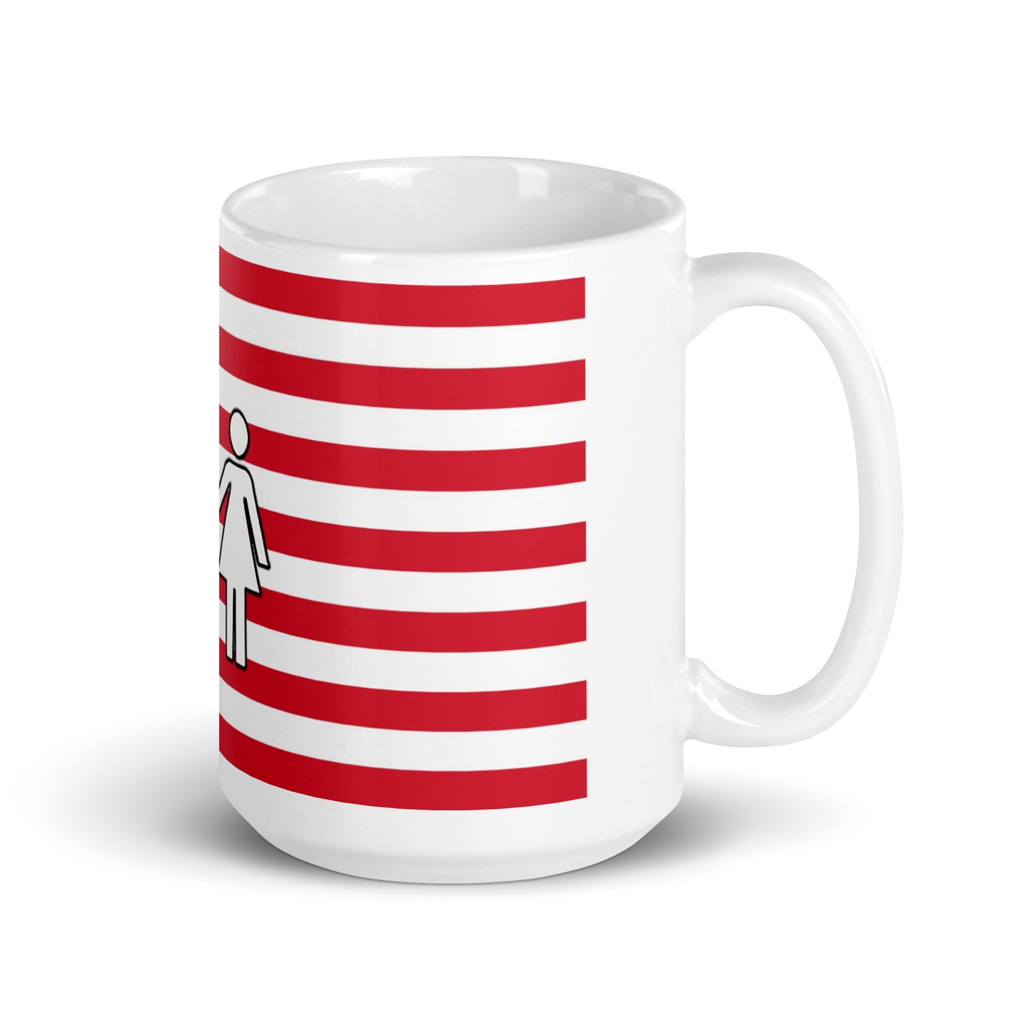 White glossy mug