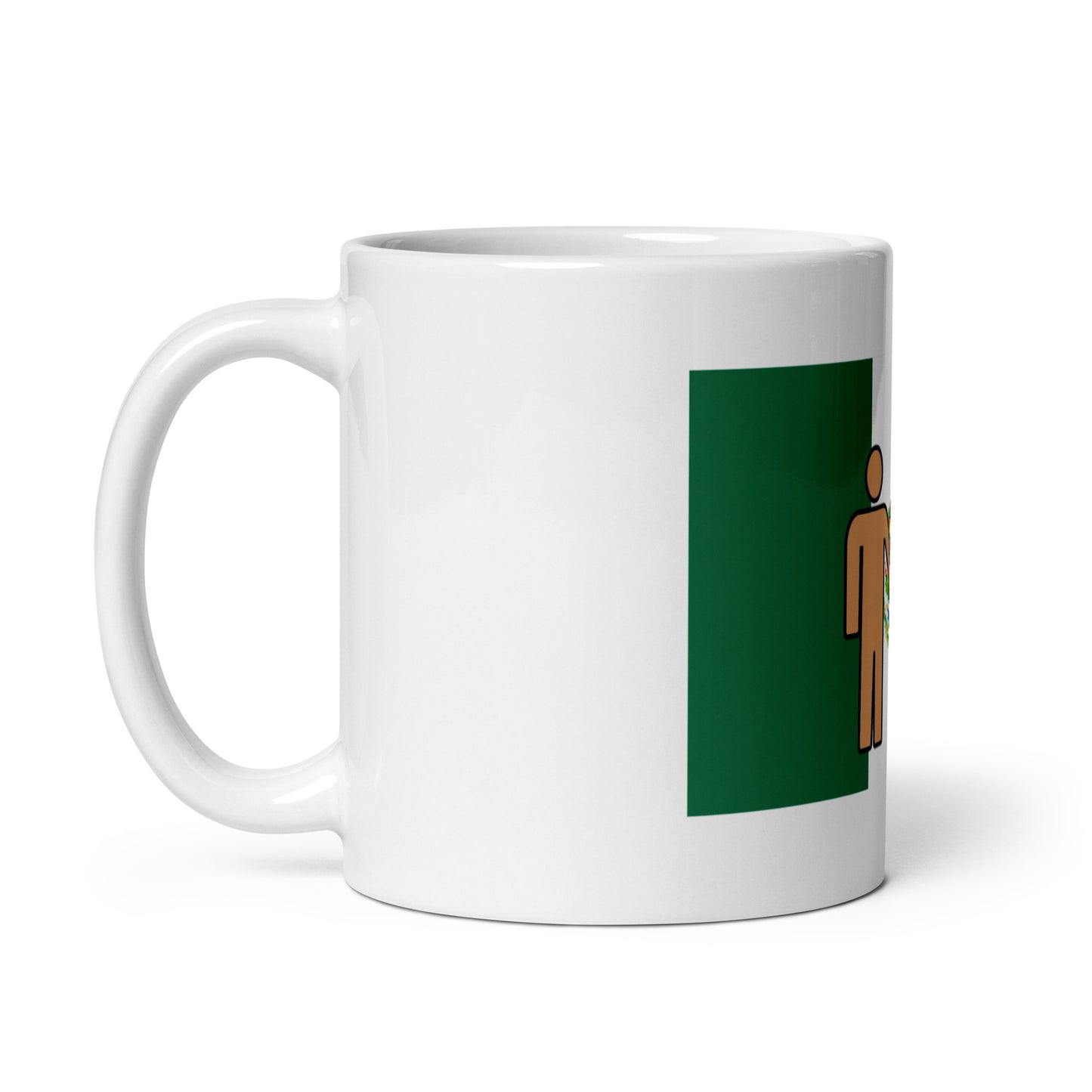 White glossy mug