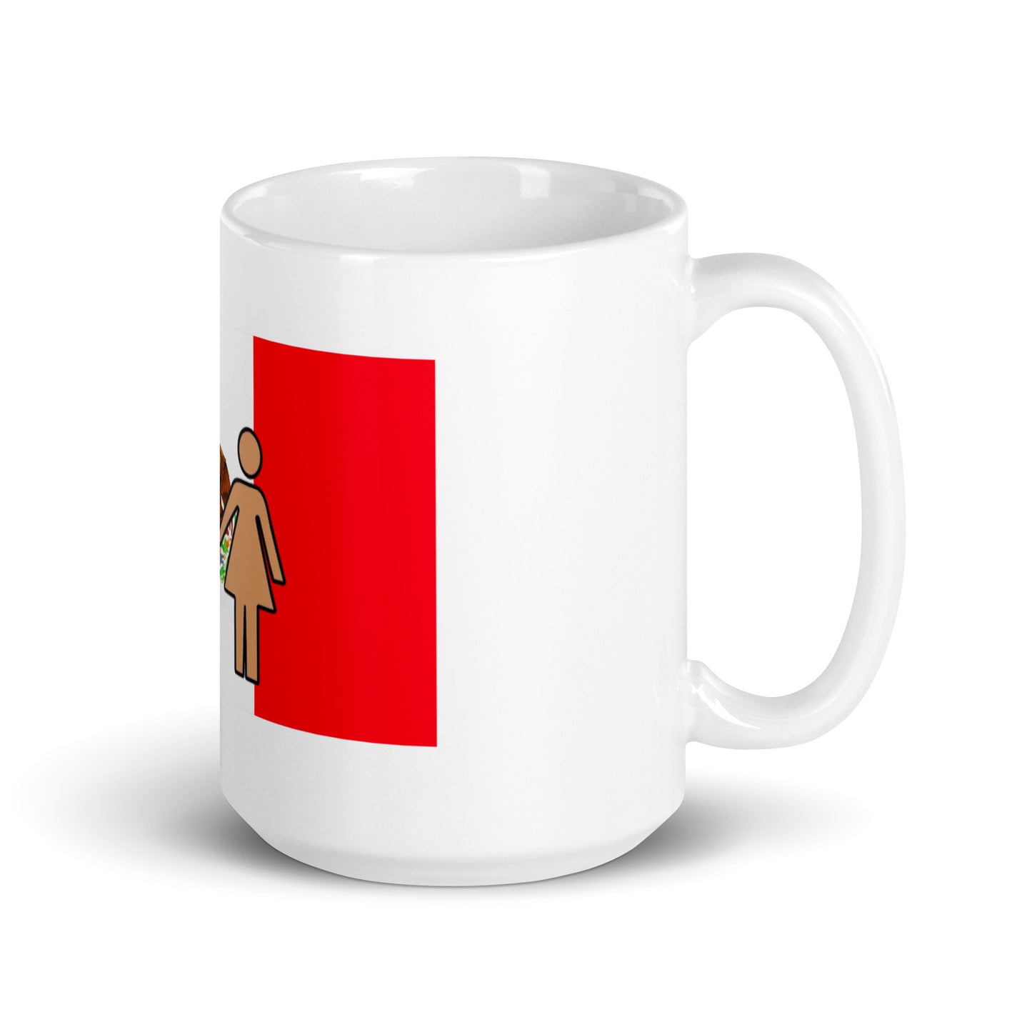 White glossy mug