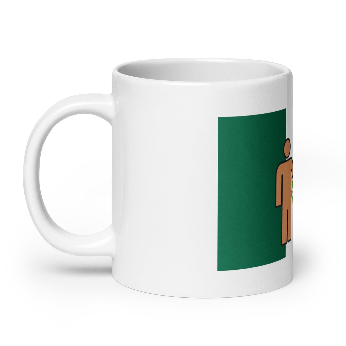 White glossy mug